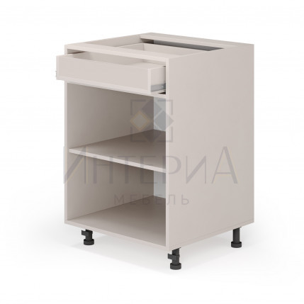 Тумба прямая 500x520x820, универсальная, 1 полка, 1 ящик